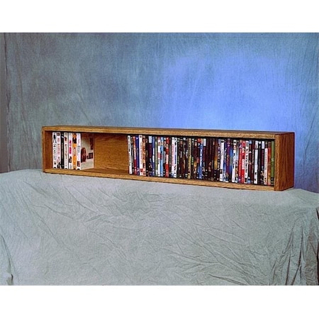 Wood Shed 110-4 W Solid Oak Wall Or Shelf Mount DVD-VHS Tape-Book Cabinet